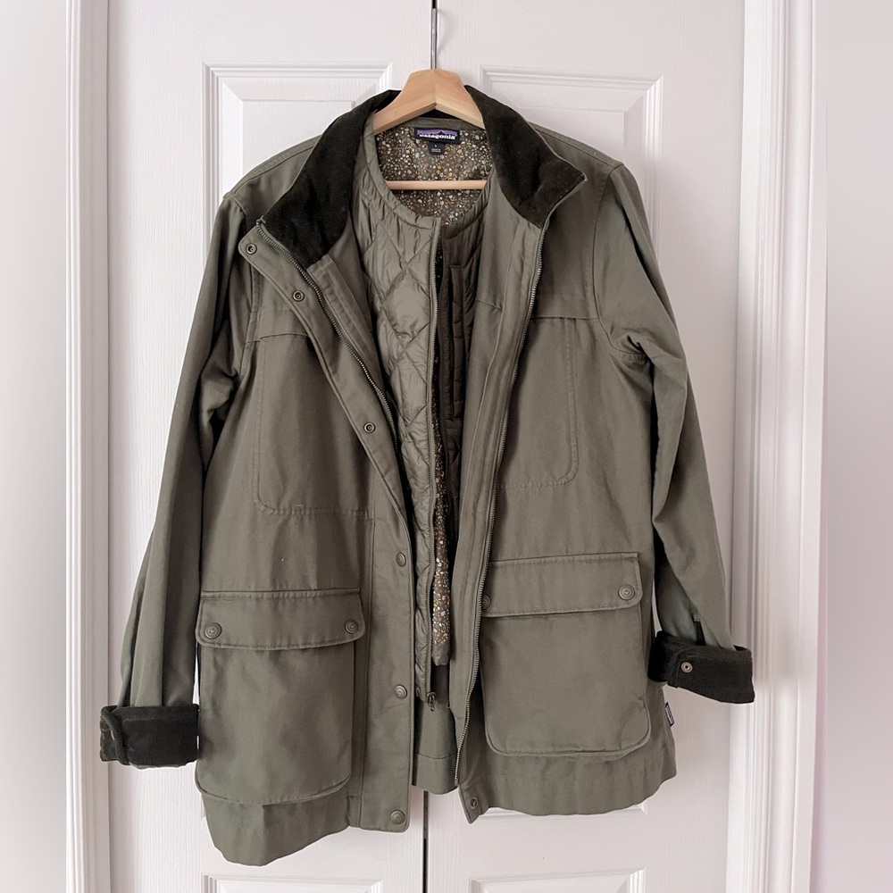 Patagonia 2 in one work coat and vest